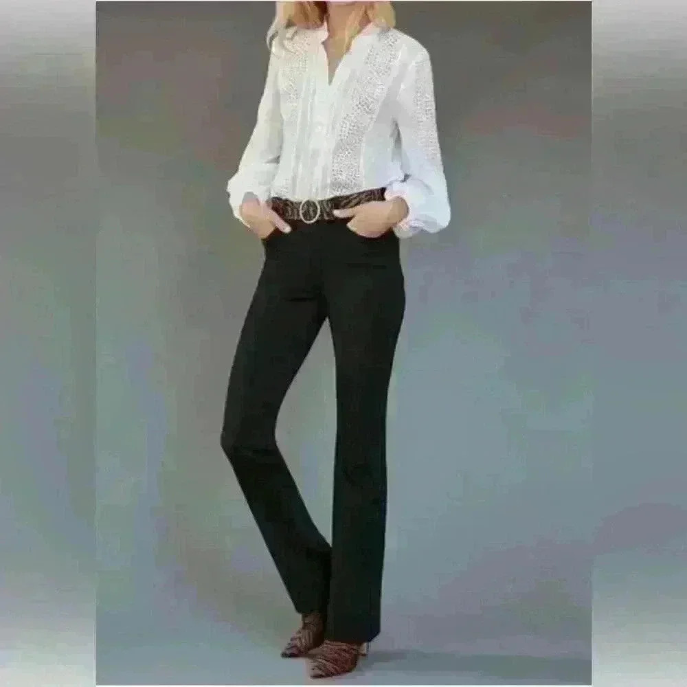 White House Black Market Embroidered Silk Blend Blouse Size Small NWT - Picture 4 of 11